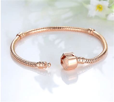 rose gold and white gold bracelet|pandora rose gold bracelet clearance.